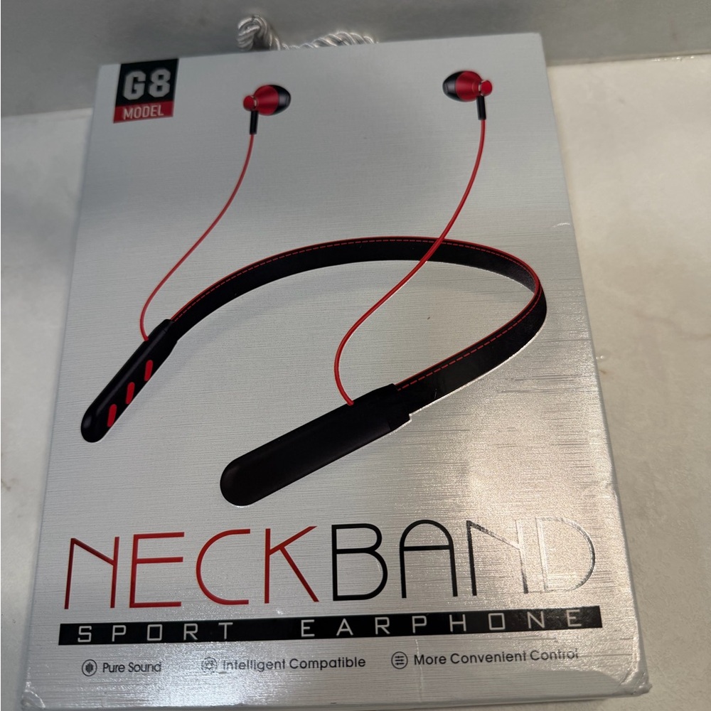 G8 Neckband Sport‎ Earphones - Red and Black